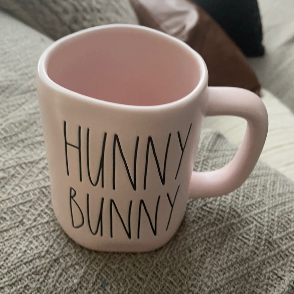 Rae Dunn Easter Mug Pink Opaque Hunny Bunny